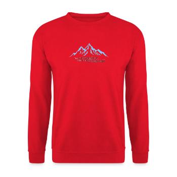 Mountain silence love of noise - Unisex Sweatshirt - red - Front - Alina (178cm) & Michal (187cm)