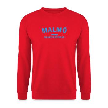Malmö Bunke Strand Motif - Sweat-shirt Unisexe - rouge - Devant - Alina (178cm) & Michal (187cm)