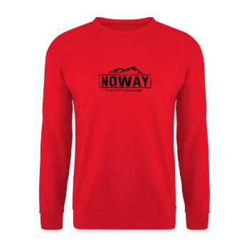 NOWAY© - I HAVE A SOLID ROCK MENTALITY - Sweat-shirt Unisexe - rouge - Devant - Alina (178cm) & Michal (187cm)