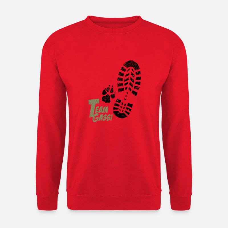 Fussabdruecke gruen - Unisex Pullover - Rot