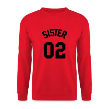 Sister 02 - Unisex Pullover - Rot - Vorne - Alina (178cm) & Michal (187cm)