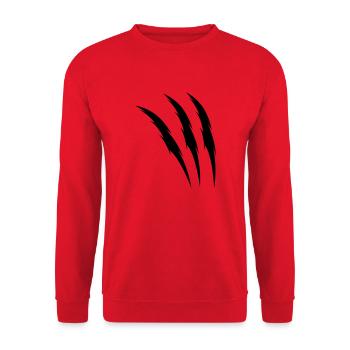 krallen - Unisex Pullover - Rot - Vorne - Alina (178cm) & Michal (187cm)