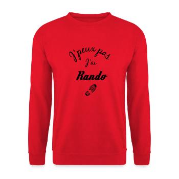 J peux pas j ai rando - Sweat-shirt Unisexe - rouge - Devant - Alina (178cm) & Michal (187cm)