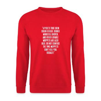 Music Quotes - Unisex Sweatshirt - red - Front - Alina (178cm) & Michal (187cm)