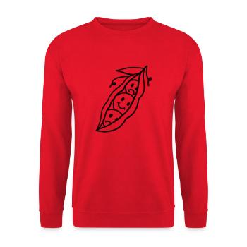Erbsen - Unisex Pullover - Rot - Vorne - Alina (178cm) & Michal (187cm)