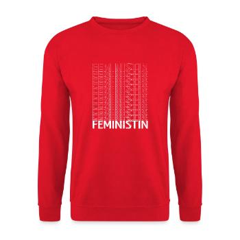 Smeilie Girls Fun Women’s Power Emancipation - Sweat-shirt Unisexe - rouge - Devant - Alina (178cm) & Michal (187cm)