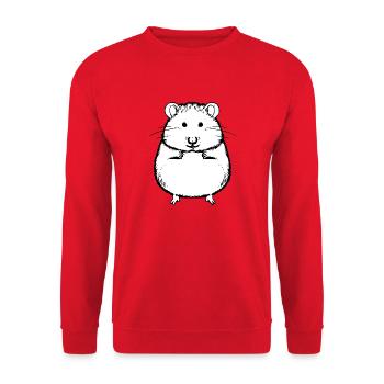 Hamster mignon animal rongeur animaux drôle animal 9 - Sweat-shirt Unisexe - rouge - Devant - Alina (178cm) & Michal (187cm)
