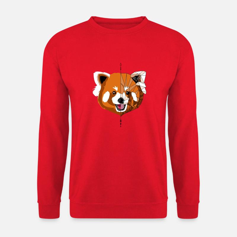 Stylischer roter Panda - Unisex Pullover - Rot