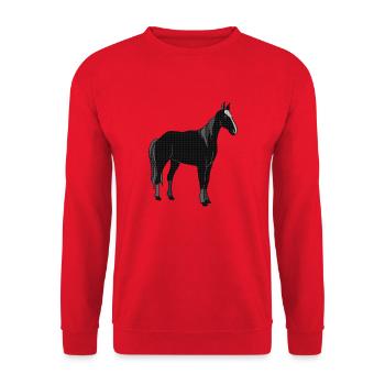 Pferd - Unisex Pullover - Rot - Vorne - Alina (178cm) & Michal (187cm)