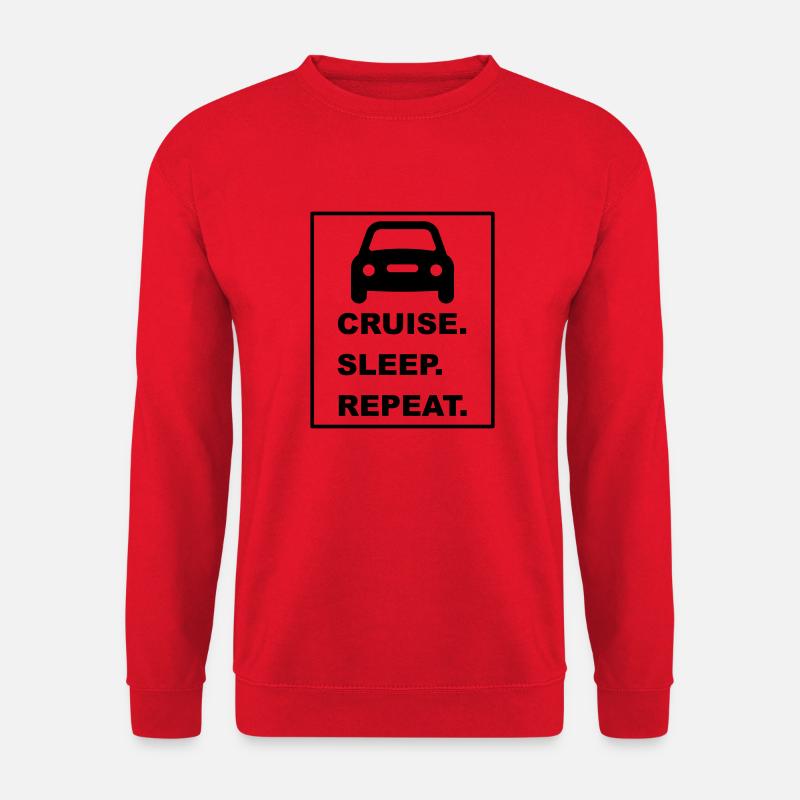 Cooles "Cruise Sleep Repeat" Design - Unisex Pullover - Rot
