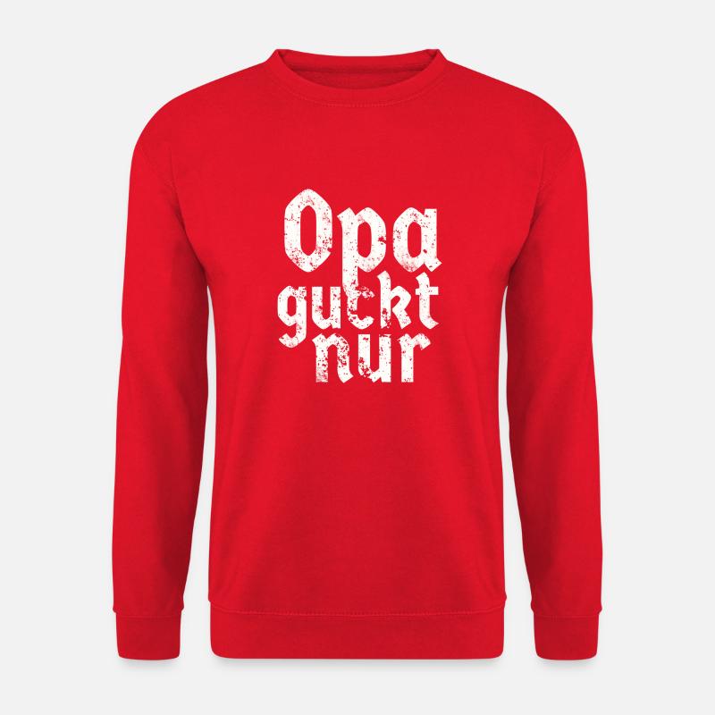 Opa guckt nur - Unisex Pullover - Rot