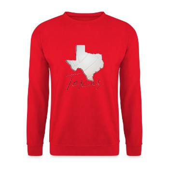 Echter Volleyball in der Texas State Landkarte TX - Unisex Pullover - Rot - Vorne - Alina (178cm) & Michal (187cm)
