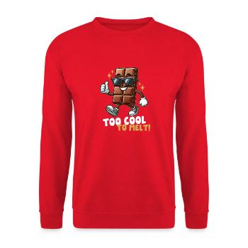 Cool chocolate bar - Unisex Sweatshirt - red - Front - Alina (178cm) & Michal (187cm)