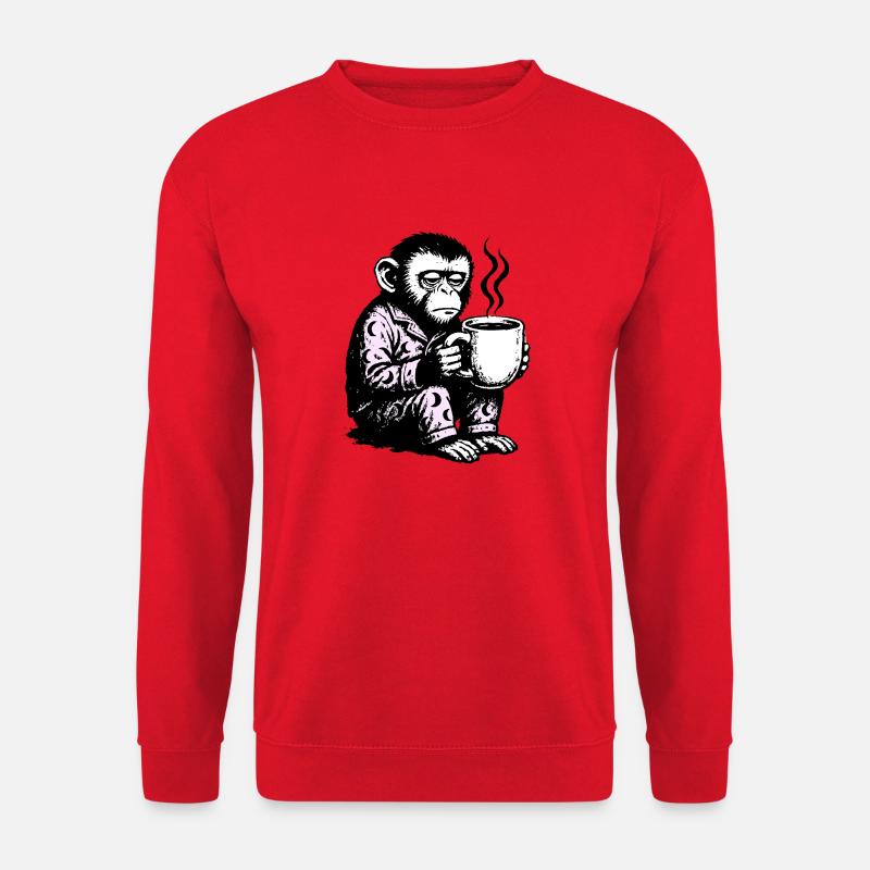Ohne Kaffee am Morgen - Unisex Pullover - Rot