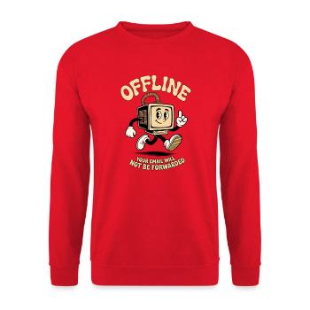 Hors ligne, votre e-mail ne sera pas transféré - Sweat-shirt Unisexe - rouge - Devant - Alina (178cm) & Michal (187cm)