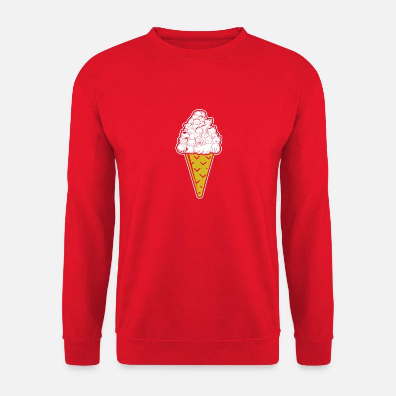 Cute Ice Cream Cat for Cat Lovers Gift - Unisex Pullover - Rot