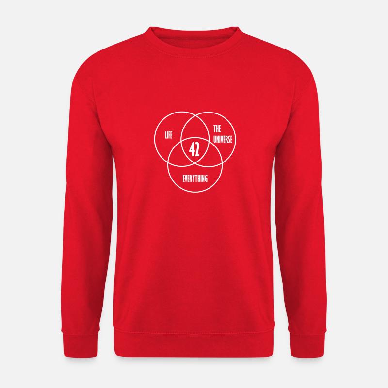 42 - Die ultimative Antwort! Coole, lustige Idee - Unisex Pullover - Rot