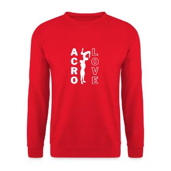 Acro Love - Unisex Pullover - Rot - Vorne - Alina (178cm) & Michal (187cm)