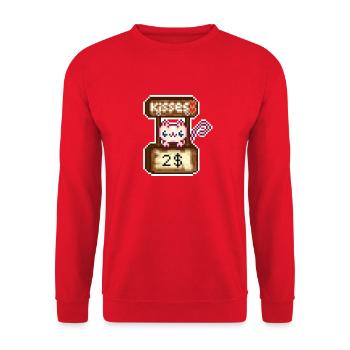 Kitty Kisses - Sweat-shirt Unisexe - rouge - Devant - Alina (178cm) & Michal (187cm)