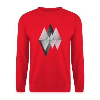 Mountains - Unisex Sweatshirt - red - Front - Alina (178cm) & Michal (187cm)