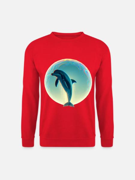 Delphin (02) - Unisex Pullover - Rot