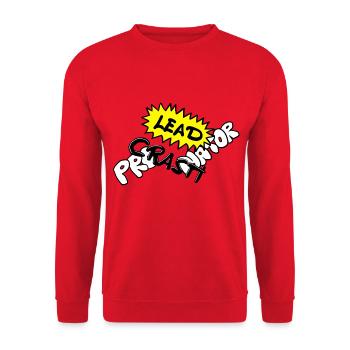 Lead Procrastinator - Unisex Pullover - Rot - Vorne - Alina (178cm) & Michal (187cm)