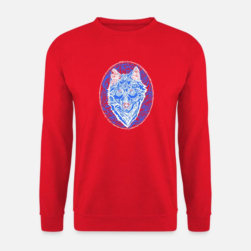 Wolf - Unisex Pullover - Rot