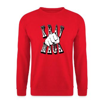 Krav Maga punch - Unisex Sweatshirt - red - Front - Alina (178cm) & Michal (187cm)