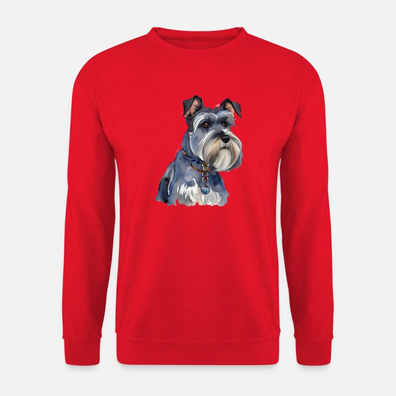 Schnauzer - Unisex Pullover - Rot
