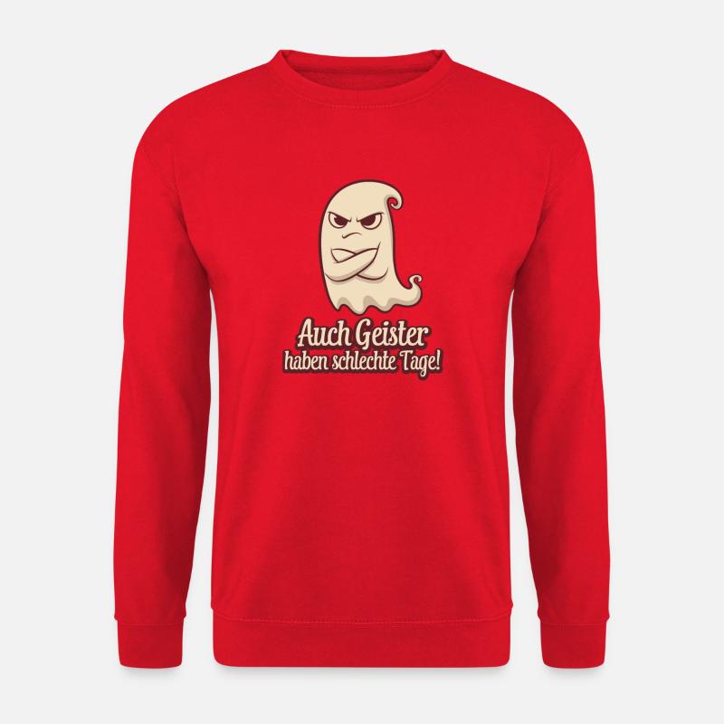 Grimmiger Geist Spruch Shirt - Unisex Pullover - Rot