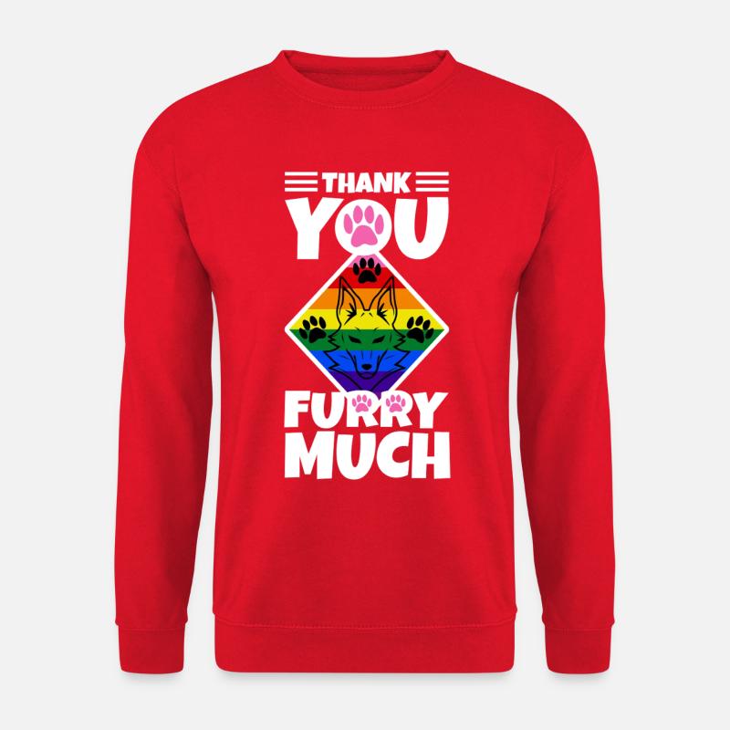 Thank you furry much - Unisex Pullover - Rot
