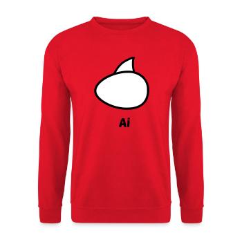 ai - Unisex Pullover - Rot - Vorne - Alina (178cm) & Michal (187cm)