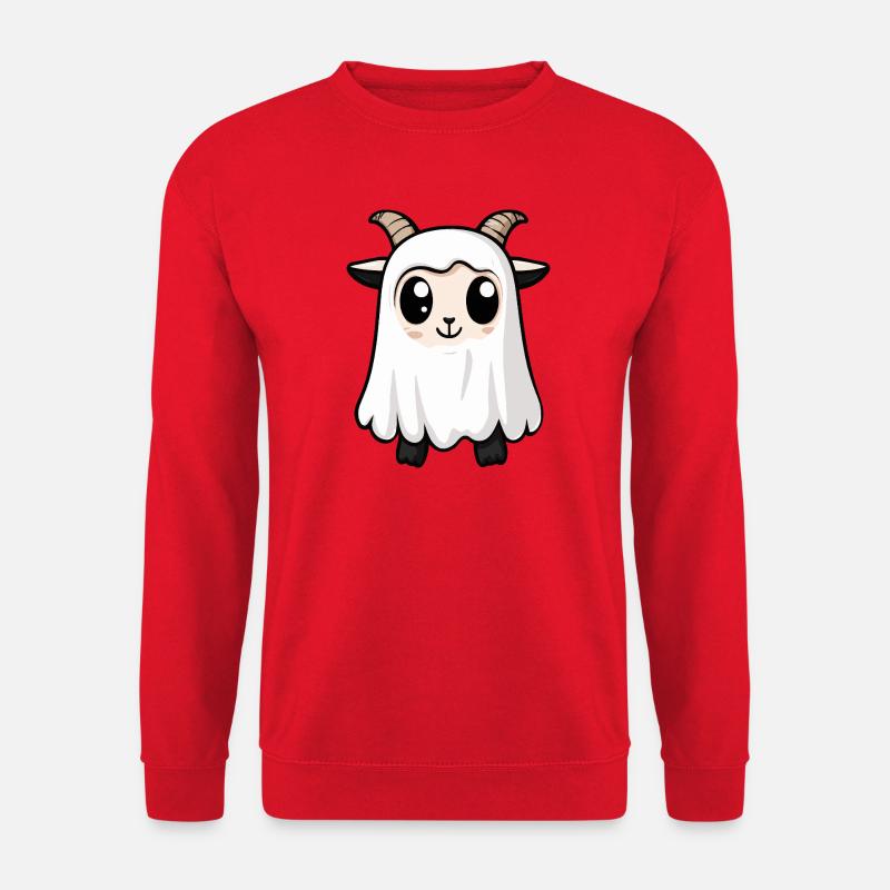 Mountain Goat Halloween Ghost - Unisex Sweatshirt - red