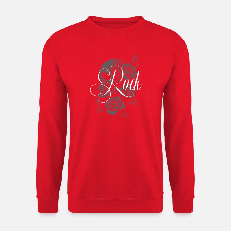 Gothic Rose Schädel Felsgrafik - Unisex Pullover - Rot