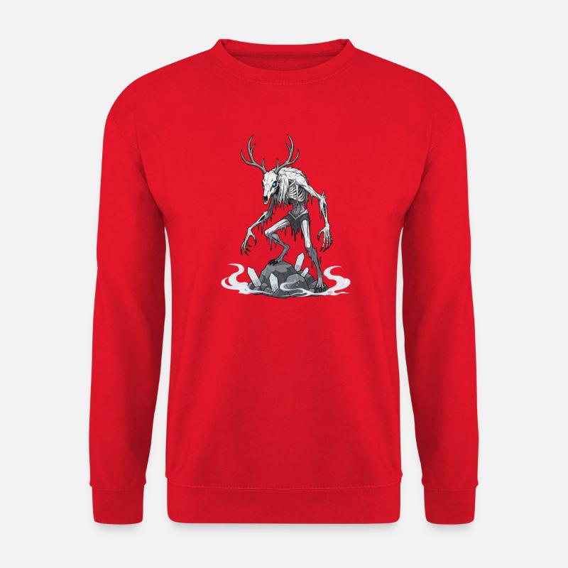 Wendigo Eisgeist Hirsch Skelett - Unisex Pullover - Rot