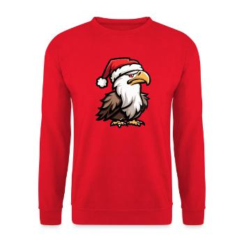Noël de l’aigle - Sweat-shirt Unisexe - rouge - Devant - Alina (178cm) & Michal (187cm)
