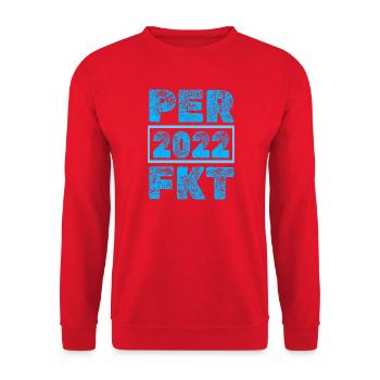 Perfektioniert 2022 - Unisex Pullover - Rot - Vorne - Alina (178cm) & Michal (187cm)