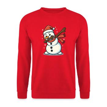 Tamponnement du bonhomme de neige - Sweat-shirt Unisexe - rouge - Devant - Alina (178cm) & Michal (187cm)