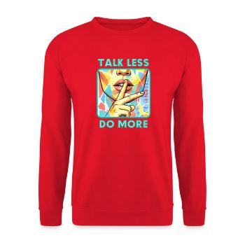 Weniger & Mehr - Unisex Pullover - Rot - Vorne - Alina (178cm) & Michal (187cm)