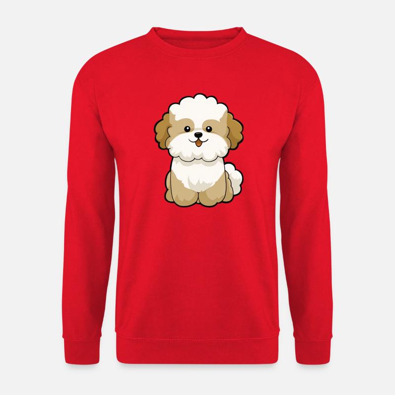 Chibi Poodle Pal Mascot - Unisex Sweatshirt - red