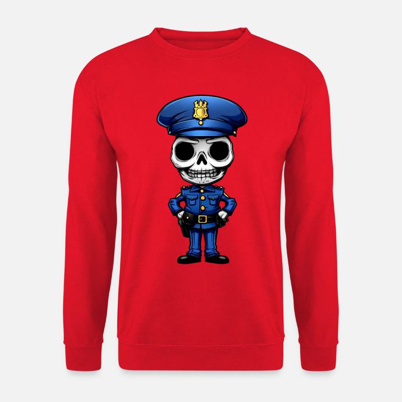 Polizei Skelett - Unisex Pullover - Rot