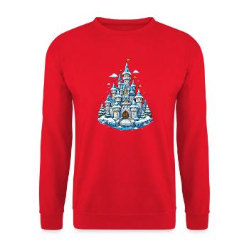 Winter Dream Castle - Unisex Sweatshirt - red - Front - Alina (178cm) & Michal (187cm)