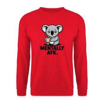 Koala AFK Coffee - Sweat-shirt Unisexe - rouge - Devant - Alina (178cm) & Michal (187cm)
