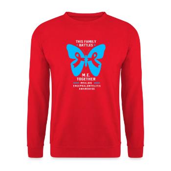 ME CFS - Unisex Pullover - Rot - Vorne - Alina (178cm) & Michal (187cm)