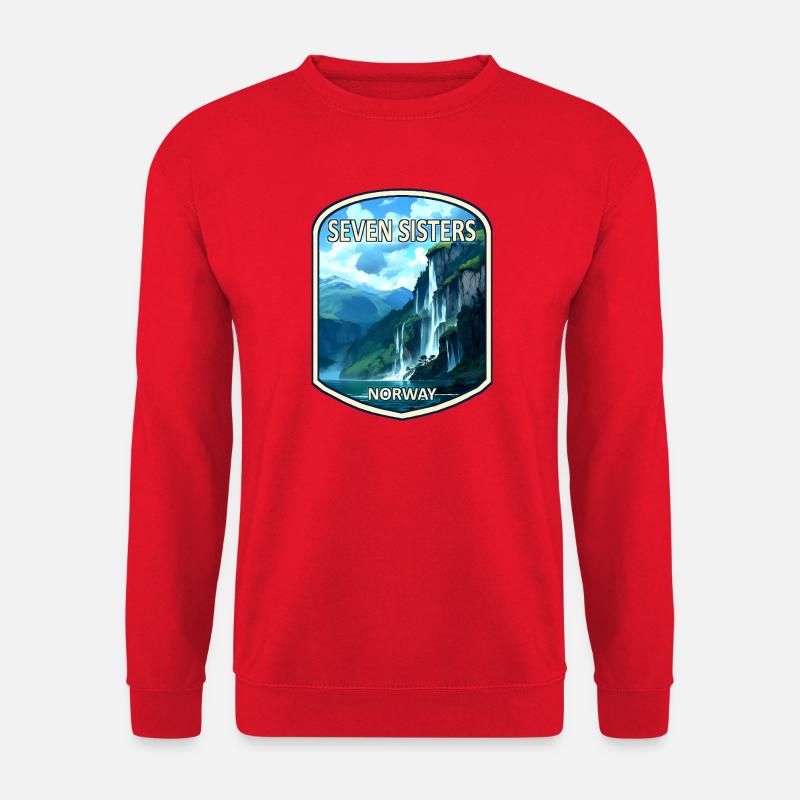 Sieben Schwestern Wasserfall - Unisex Pullover - Rot