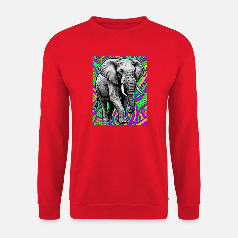 Elefant - Unisex Pullover - Rot