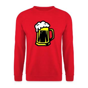 Beer Mug Beer Icon - Unisex Sweatshirt - red - Front - Alina (178cm) & Michal (187cm)
