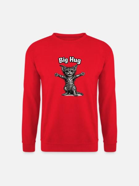 Kätzchen Große Umarmung - Unisex Pullover - Rot