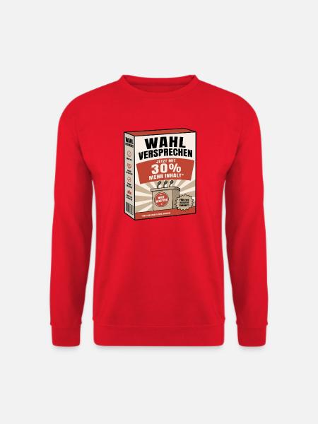 Wahlversprechen – Jetzt mit 30% mehr Inhalt - Unisex Pullover - Rot