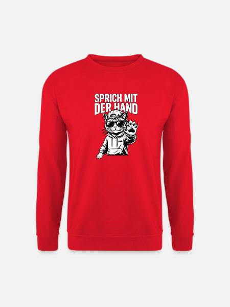 Coole Stadt Katze - Unisex Pullover - Rot